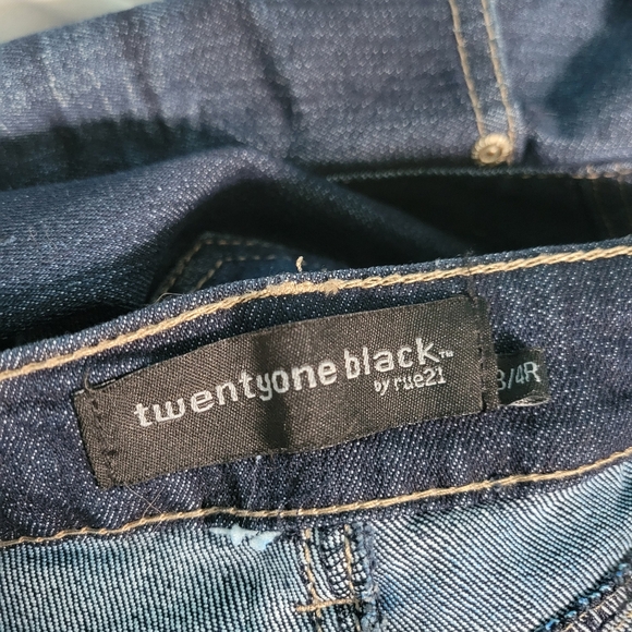 Super Flare Twenty One Black Rue 21 Denim Jeans - Picture 3 of 4